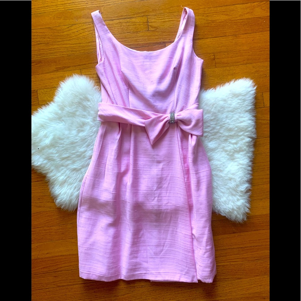 Vintage 60’s Formal Pretty in Pink Cocktail Dress - Picture 1 of 9